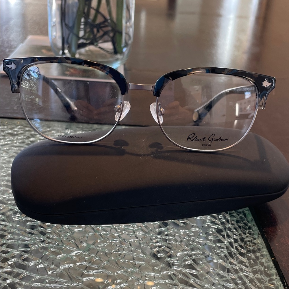 Robert Graham Blue and Silver unisex Glasses